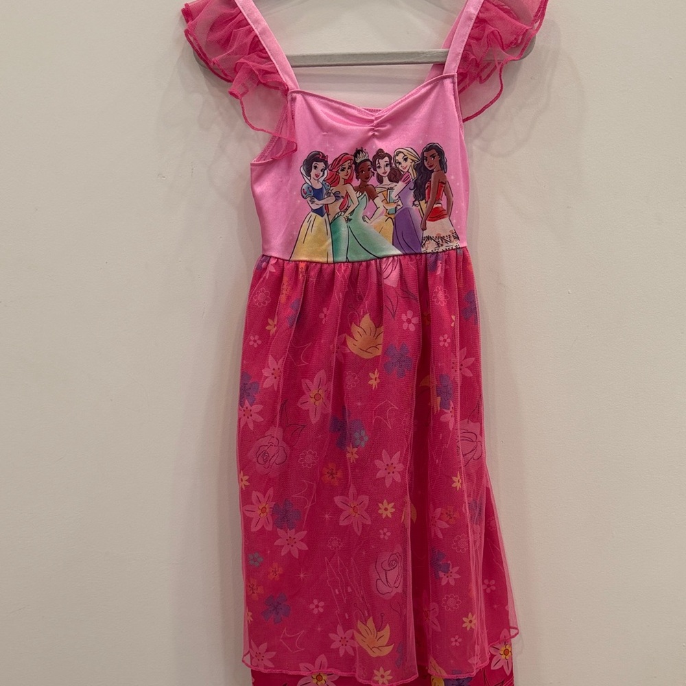 Disney Pink Princess Nightgown with Floral Design